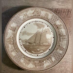 Wedgwood American Sailing Ship plate, America ship